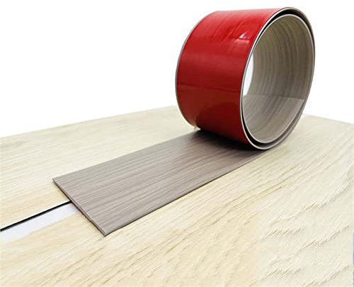 Selbstklebende Vinyl-Bodenkantenverkleidung, 5 m x 7,6 cm, Übergangsleiste für Laminatböden