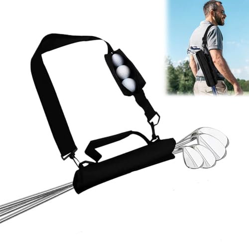 Sac De Club De Golf,Sac de Golf Portable,Sac De Golf De Voyage,Sac à Bandoulière pour d'Entraînement de Golf,Sac De Transport Léger pour Golf, pour Homme Et Femme Clubs de Golf (Noir)