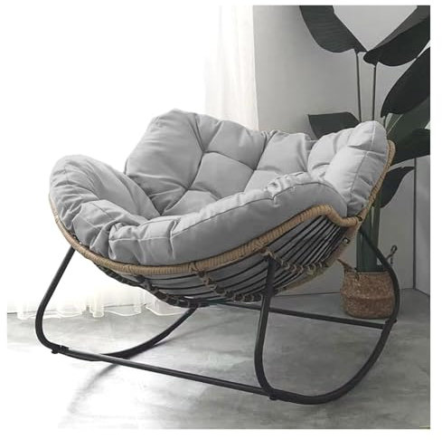 Schaukelstuhl for den Außenbereich, Eierschaukelstuhl for die Terrasse, Papasan-Stuhl for den Innenbereich, Lounge-Sessel aus Rattangeflecht, moderner königlicher Stuhl for Schlafzimmer, Wohnzimmer, V