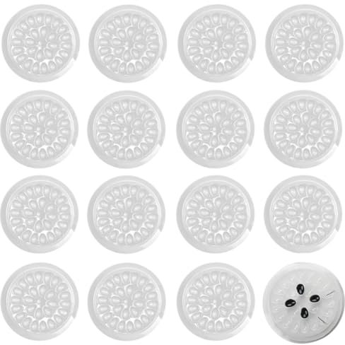 100 Pcs Disposable Eyelash Glue Holder Pads Transparent Lash Trays for Extensions False Eyelashes DIY Lash Kits Professional Adhesive Pallet for Salon Home Use