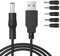 1M Convertitore Universale Cavo USB DC 5V a 5.5 x 2.1mm, 2.0 A DC Cavo di Alimentazione USB Barrel Jack Adattatore Cavo di Alimentazione con 5 Connettori per Router Camera TV Box Registratore