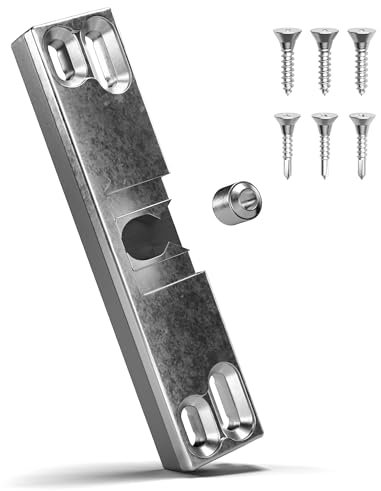 LouMaxx Porta del balcone, chiusura invisibile, universale, utilizzabile come porta della terrazza e porta del balcone, chiusura a scatto con viti incluse