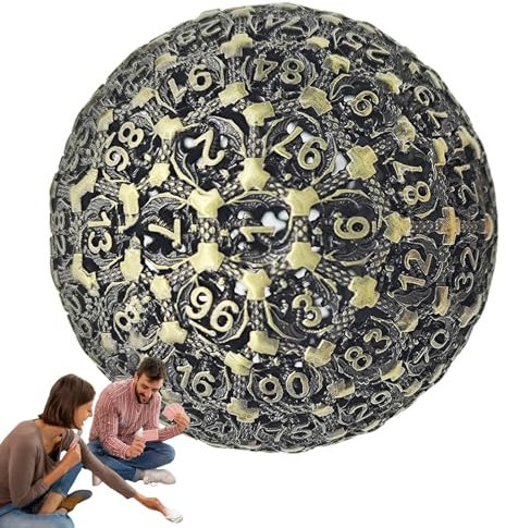 Dadi poliedrici metallici - dadi individuali di 100 facce per giochi di ruolo | Strumento di intrattenimento ad alta precisione per giocatori e collezionisti appassionati