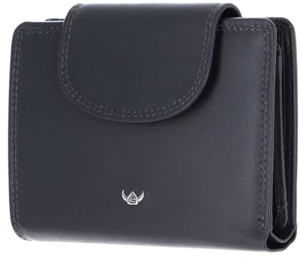 Golden Head Leder Geldbörse Polo RFID Protect Kombischeintasche mit Riegel 1237 Marineblau dunkelblau