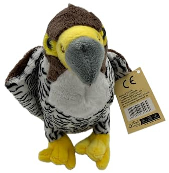 Cornelißen Falke Kuscheltier Weiss H 18 cm Weiß Plüschtier Vogel Stofftier Kinder Geschenk