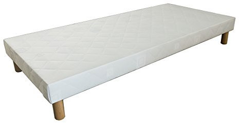 Hévéa Sélection SOMMIER TAPISSIER VOLIGE 90x190 + 4 Pieds