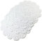 kilofly Set di 4 centrini rotondi fatti a mano all'uncinetto, in cotone, con medaglione, 34 x 34,5 cm, colore: bianco