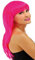 Folat 26701 Rosa Perücke Lange Haare Pony, One Size