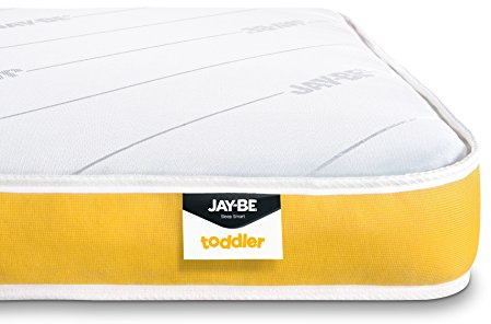 JAY-BE Toddler Anti-Allergy Mattress, For Ages 2+ (140 x 70 x 10 cm) | Pocket Sprung Mattress, Medium Firmness, Hypoallergenic, Breathable, 18cm Deep