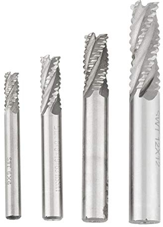 4 Stück Schaftfräser Satz 4 Flammi HSs Schruppfräser CNC Router Bit Fräser M6 / m8 / m10 / m12
