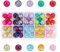 PandaHall Elite 90 Stück 12 mm Crackle Glasperlen, 10 Farben Crackle Lampwork Glasperlen Kristall Runde Zwischenperlen für Armbänder Halsketten Schmuckherstellung Wohnkultur