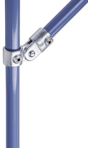 WITTKOWARE Rohrverbinder aus verzinktem Temperguss, für Rohr-Außendurchmesser 33,7mm (1), Formteil: T-Gelenk mit Durchgang