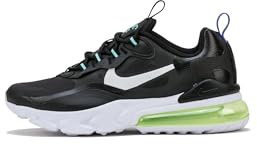 Nike Air Max 270 React GS Scarpe da Corsa Bq0101 Scarpe da Ginnastica, Nero Bianco Laser Arancione 001, 40 EU