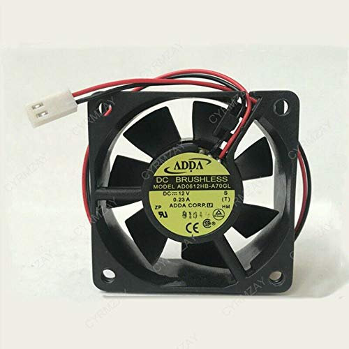 CYRMZAY Compatible para ADDA 6CM 60 * 60 * 25MM 12V 0.23A AD0612HB-A70GL 2Pin Ventilador