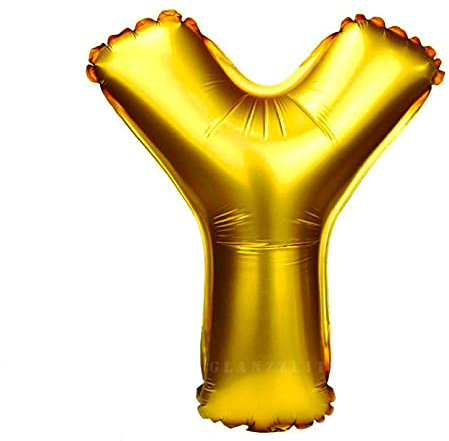 Lepep 80 cm Gold Luftballons Zahlen von 0 bis 9 Buchstaben von A bis Z Party Deko Ballons für Geburtstag Babydusche Brautparty Hochzeit Abschlussball Folienballons Dekoration (Buchstabe Y)