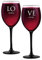Maverton Ensemble de 2 Verres à vin Personnalisés - 330ml Verre a vin rouge et blanc - Cadeau Personnalisé pour Parents - Cadeau Couple - Classic Verre à pied noir - Love