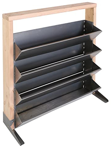 bellissa - INALTO M4 vertikales Hochbeet Pflanzenständer 100x32x100cm - Vertikalbeet Regal mit 4 Pflanzkästen ohne Zwischenböden für Kräuter, Pflanzen & Blumen - Vertikaler Garten aus Holz & Metall