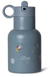 Citron Stainless Steel Insulated Water Bottle Kids 250ml – BPA & Lead-Free, Vacuum Seal Leak Proof Straw Lid, Kids Metal Water Bottle – Keeps Liquids Cold for 24 Hours & Hot for 12 Hours - 8.45 oz