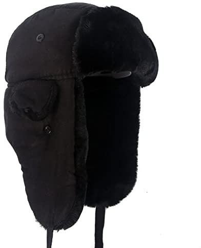 Ciamlir Russische Mütze Ushanka Earflap Hats Warmer Winter Schwarzer Bomberhut Herren Kunstpelz Russischer Stil Gorros De Aviador
