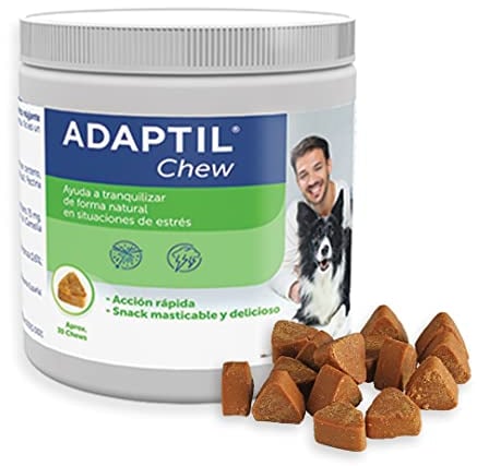 Adaptil Chew Calming Dog Treats | 30 Fast Acting Dog Calming Treats That Help Reduce Stress And Anxiety For Dogs | Tasty Chews Help In Challenging Situations Like Fireworks Thunderstorms And Travel
