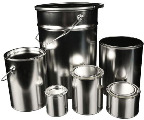 AllorA Leerdose, Blechdose, Farbdose, Lackdose - aus Weißblech - zur Abfüllung von Lacken & Farben (inkl. Deckel) (1 Liter (korrosionsgeschützt))