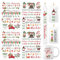 BETESSIN 4x Kerzen Tattoos Folie Weihnachten Kerzentattoo Zwerge Rub On Sticker Weihnachten Bunte Kerzenfolie Sprüche Sticker Aufkleber Merry Christmas Kerzensticker für Stabkerze Kerzen Tasse