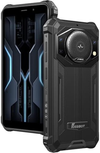 FOSSiBOT 10600mAh Batería Smartphone Resistente F101P, Octa Core 7GB 64GB, Altavoz Máximo 3.5W, Cámara 24MP, Teléfono Móvil Antigolpes IP68, Android 13, 5.45'' HD +, Dual SIM, Huella Digital, Negro