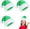 POPOYU 3 Stück Weihnachtsmütze Nikolausmütze Kinder,Weihnachtsmann Kostüm Nikolausmütze,grün Mütze Dicker Plüsch Fellrand aus Plüsch Nikolaus,Weihnachtsmann Mütze für Herren/Damen