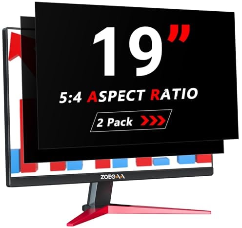 ZOEGAA 2 uds. de Pantalla Antipiquete para Monitor 19 5:4, Pantalla Antipiquete Desmontable, Pantalla Antipiquete con Bloqueo de Luz Azul y Antirreflejo, para HP/Dell/Acer/Lenovo/ThinkPad/Asus