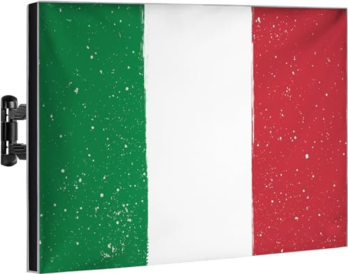 TV Covers Outdoor 43 inch | Waterproof and Weatherproof TV Covers | Outdoor TV Enclosure | Smart Shield TV Screen Protector for Outside TV | Cover for Moving | TV Display Protectors - Italy Flag