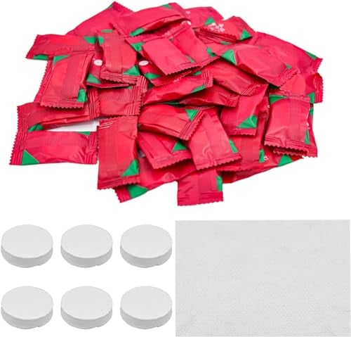 Txeouse 100 Pezzi Mini Asciugamani Compressi,Salviette Monouso, Cotone,Portatile,Assorbente,Usa E Getta,Per Viaggi Casa Attività All'aperto