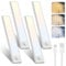 23Cm Led Unterbauleuchte Küche Kabellose - 3000K-4000K-6500K Schrankleuchten Bewegungsmelder Stufenloses Dimmbar Lichtleiste Abnehmbarer Batterie für Kleiderschrank Treppe Bad Und Schränke -4 Stück