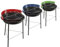 com-four® 3X BBQ Grill - Dreibein mit höhenverstellbarem Grillrost und Windschutz - runder Standgrill aus Metall für Balkon, Terrasse, Garten, Strand - Holzkohle-Grill [Auswahl variiert] (3 Stück)
