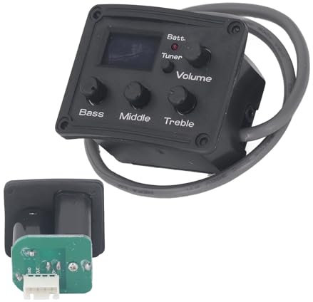 Amplificatore Preamplificatore Pickup per Ukulele con Schermo LCD Equalizzatore a 3 Bande per una Facile Regolazione Adatto per Suonatori di Ukulele