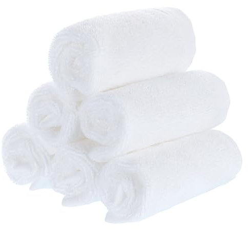 6 Pack Flannel Face Cloths, 20x20cm Face Flannels Cotton Face Cloth Facial Cleaning Cloth Washcloth Face Removing Towel Makeup Remover Wipes Muslin Cloths for Beauty Routine