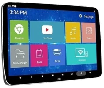 MZZYG Lecteur DVD de Voiture Moniteur D'appui-tête De Voiture Lecteur Vidéo Multimédia for 4K HDMI WiFi BT TV Tablette 10,5'' 12 Pouces Écran Tactile(10.5 4G 64G)