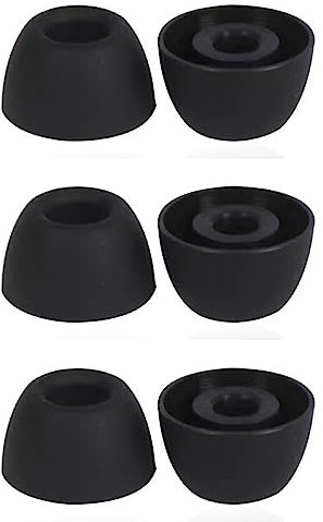 3 Pairs Ultra Comfort Ear Tips for Galaxy Buds2 Pro Earplugs Replacement, Silicone Eartips with Dust Net for Samsung Galaxy Buds2 Pro/SM-R510 Headphone Earplug Set- Black