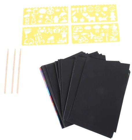 Vaguelly 1satz Kratzpapier Set Für Junge Mädchen Kratzbilder Mit Speziellen Stiften Kreatives Malen Bastelspaß Für Jungen Und Mädchen Für Kindergarten Und Grundschule