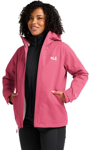 Jack Wolfskin Damen Wild Places 3in1 Jkt W, Bubblegum, XL EU