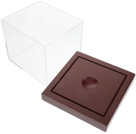 HONMEET -Baseball-vitrine Mit Holzständer Transparente Würfel-Baseball-Softball-vitrine Halter Für Signierte Bälle Aufbewahrungsbox Für Sammlerstücke