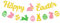 KOBOKO Ostern Deko Girlande, Happy Easter Banner, Osterhasen Girlande, Frohe Ostern Banner, Ostergirlande Hängend Deko für Frühlingdeko, Ostereier Deko zum Aufhängen für Osterdeko Partyzubehör