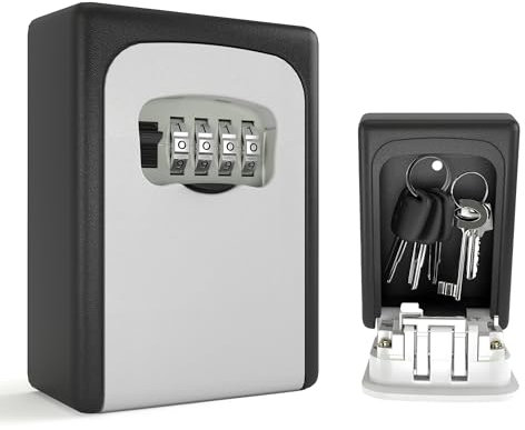 DIYGEEK Schlüsseltresor mit Zahlencode, Schlüsselkasten mit 4-Stelligem Zahlencode, Schlüsselsafe Aussen, Schlüsselbox zur Aufbewahrung von Schlüsseln für Haustüren, Garagen, Schulen und Büros