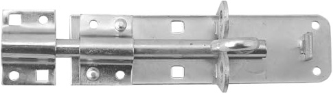 Heavy-Duty Sliding Bolt Lock for Doors and Gates, Black, 75-200 cm (Zinc, 100mm (4))