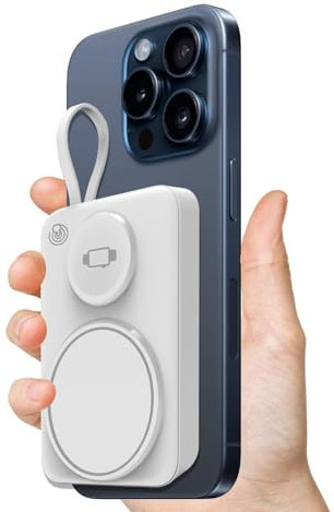 Power Bank, Magnetic 10000mAh Power Bank,Type-c and USB outputs,20W Wired Fast Charging Battery Pack,Compatible with all magnetic charging mobile phones and can charge magnetic watches. (D14)