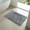 Comart - Ocean Badteppich - Rechteckig 50 x 90 cm - Weich Unter den Füßen - rutschfeste Matte - Dünn und Atmungsaktiv - Maschinenwaschbar - Dusche und Badewanne - Grau
