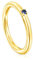 TOUS Ring mit 18 kt Gold über Silber und blauem Saphir Ring Mix