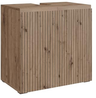 Vicco Waschbeckenunterschrank Takumi, Artisan, 60 x 58 cm | 2 Ablagefächer, zur Aufbewahrung und Organisation von Badutensilien