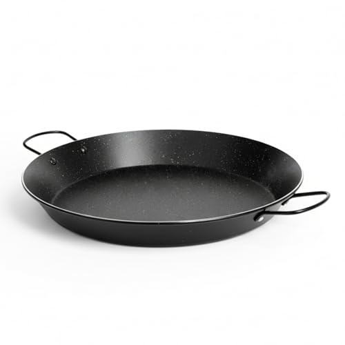 COSHANO Paellera Aluminio Prensado Antiadherente de piedra para Inducción, Vitroceramica y Fuego, Ecológica Sin PFOA Paella Valenciana Horizon. (46cm - 12 Raciones)