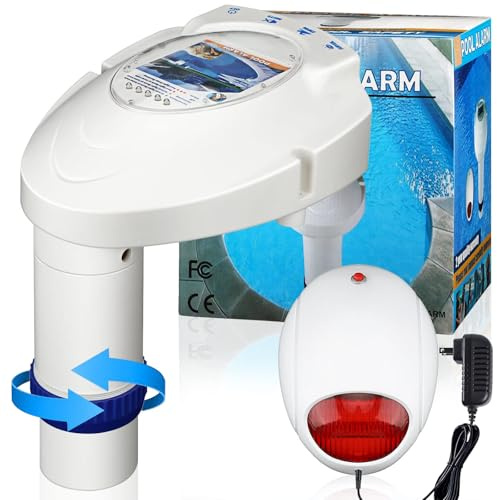 Alarme de piscine creusée sans fil, détecteur de mouvement d'eau, système de détection d'alarmes d'immersion de piscine, alimenté par piles avec récepteur à distance, alarme pour la sécurité de la
