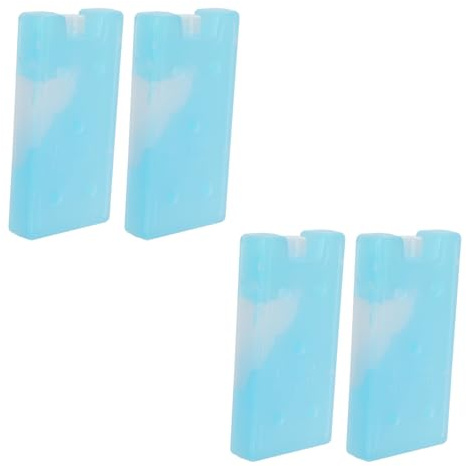 TEHAUX 4 Pièces Bloc de Glace Réutilisable en Pe 250ml pour Climatiseur Mobile Glaçons, Maintien Frais Rapide des Aliments, pour Journées Chaudes et Paquet Isothermes